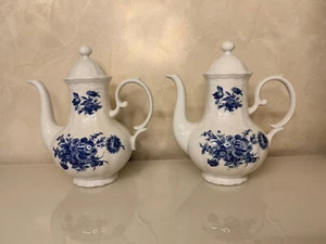Seltmann Weiden Wien Blaue Rose Kaffeekanne Kanne aus Porzellan Bavaria H 25 cm - Bild 1 von 6