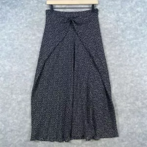 Vince Celestial schwarz gepunktet Seide Maxirock Gr. 0 ruhig Luxus gepunktet Sarong - Bild 1 von 11
