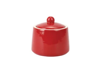 Vietri Chroma Red Sugar Bowl & Creamer Set NEW without Box - Picture 1 of 14