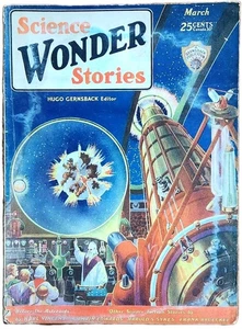 Science Wonder Stories sciene fiction  pulp March, 1930 Hugo Gernsback ed. - Picture 1 of 9