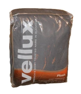 Vellux Plush Micro Mink Tornado Grey Full/ Queen Blanket New Soft 90" X 90" Gray - Picture 1 of 4