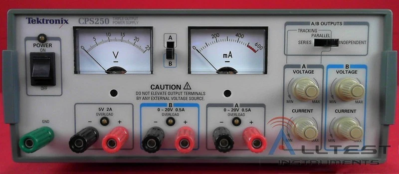 Tektronix CPS250 DC Power Supply Triple 0-5V, 0-2A/ 0-20V, 0-.5A - Image 1 of 1