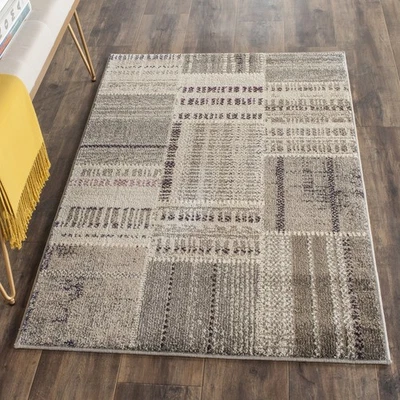 Monaco Collection Accent Rug - 3' x 5', Grey & Multi, Modern Patchwork Distre... - Image 1 of 4
