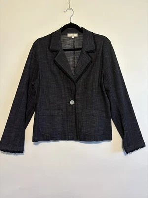 Blazer vaquero negro David Dart chaqueta grande abrigo carrera negocios grapa ropa de trabajo Foto 1 de 4