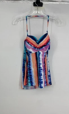Apt. 9 Женщин многоцветный галстук краситель регулируемый ремень танкини купальник верхний размер XL - Изображение 1 из 4