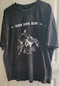 Zach Bryan Burn Burn Burn 2023 World Tour Dates Merch T-Shirt Black Size XL - Picture 1 of 4