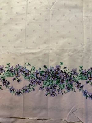 Vtg 90’s Daisy Kingdom Violet Collection Border Fabric Light Purple Floral 3+ Yd - Image 1 of 2