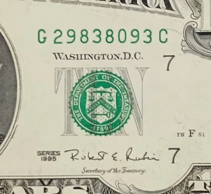 G29838093C $10 1995 Note Ten Dollar Bill - Picture 1 of 3