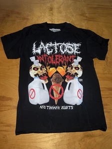 Teen Hearts Lactose Intolerant Adult's Medium Skulls Black T-Shirt - Picture 1 of 3
