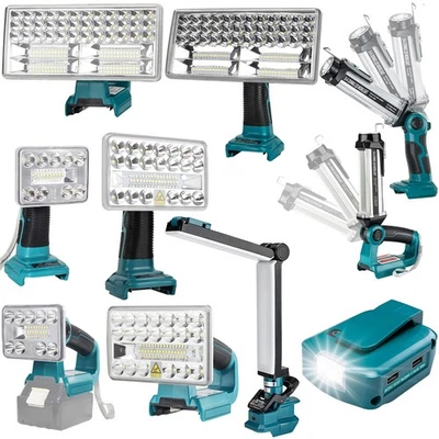 LED-Arbeitsblitzleuchte Taschenlampe Lampe für Makita 18V Li-ion Akku-Ladegerät - Bild 1 von 4