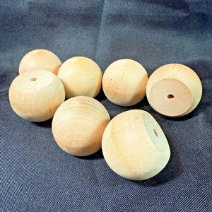 1 Zoll unvollendete Holz Kugel Knöpfe Runde Ziehgriffe Rund Menge 7 - Bild 1 von 5