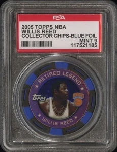 2005 Topps NBA Collector Chips Willis Reed Blue Foil /299 PSA 9 Mint Pop 1/1 - Bild 1 von 2