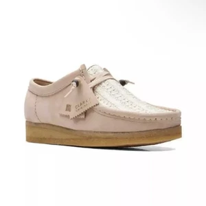Clarks Originales Damas WALLABEE Rafia Natural y Gamuza Zapatos Reino Unido 4 - Imagen 1 de 3