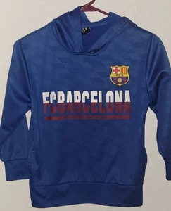Youth Boys Size Small Barcelona Hooded Sweatshirt Hoodie - Picture 1 of 3