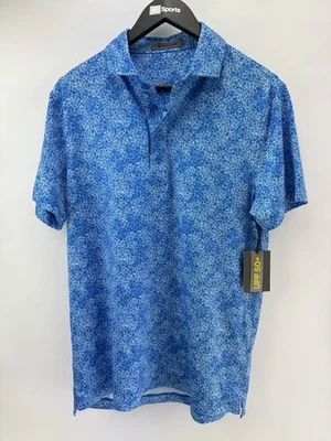 G Fore Golf Polo Shirt Hydrangea Tech Mens UK Small /Blue /New /28677 - Image 1 of 4