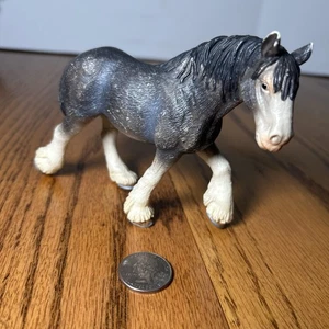 Caballo de tiro Schleich gris CLYDESDALE MARE retirado 2004 - Imagen 1 de 8