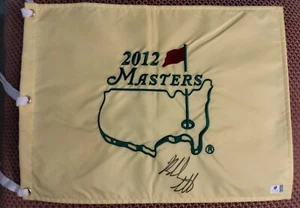 BUBBA WATSON Signed 2012 Masters Pin Flag PSA LOA - Picture 1 of 3