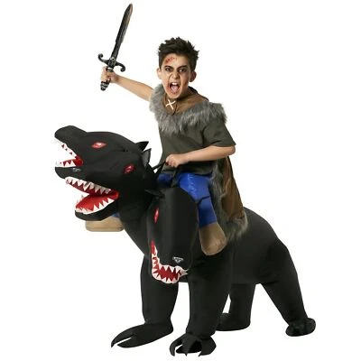 Disfraz inflable de 3 cabezas para niños Cerbero Halloween Foto 1 de 4