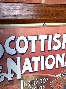 Anfang 1900 Original Vintage gerahmtes Werbeplakat Scottish Union - Bild 1 von 11