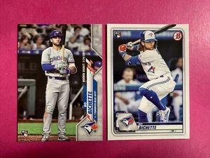 ๐ถ 2020 Topps Update Bo Bichette #U-1 & 2020 Bowman #52 RC's Toronto Blue Jays - Picture 1 of 2