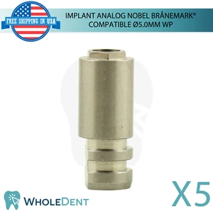 5 Dental Fixture Analog WP Nobel Brånemark® Compatible Ø5.0mm External Hex - Picture 1 of 7