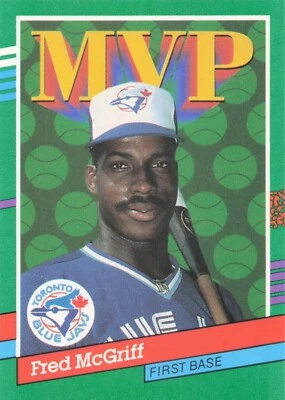Donruss #389 1991 Fred McGriff Toronto Blue Jays MVP Foto 1 de 2