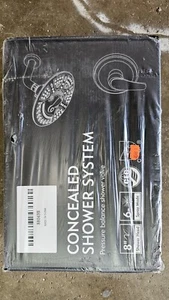 CONCEALED SHOWER SYSTEM 88043B Complete Shower System W/Rough-in Valve Black NEW - Picture 1 of 4
