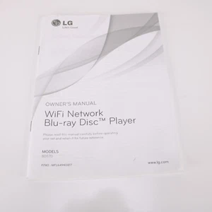 LG BD-570 Blu-Ray Disc Player Owner's Manual * English * VG Condition * 95 Page - Picture 1 of 6