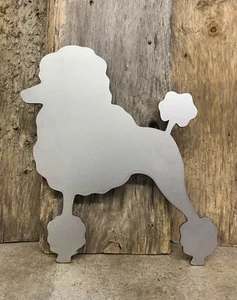 CANICHE PERRO RAZA PERSONALIZADO ACERO METAL PARED ARTE HOGAR JARDÍN REGALO - Imagen 1 de 10