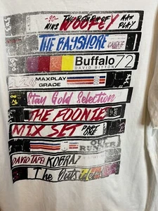 Buffalo David Britton 72 Double Sided Mix Tapes T Shirt Adult Large White - Picture 1 of 7