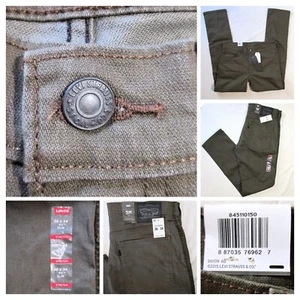 Levi's 511 Jeans Mens 36x34 Green Slim Fit Straight Leg Stretch Denim NEW $69.50 - Picture 1 of 24