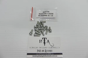 TRIUMPH TRIDENT CARBS MIKUNI CARBURETOR SCREW KIT. 12 /PK - Picture 1 of 4