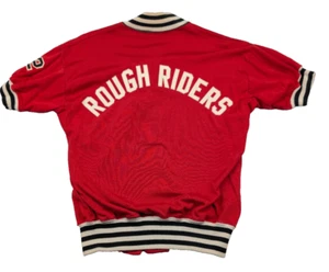 Vintage 1950's Mcgregor Varsity Jacket Mens 42 Red #12 Rough riders High School - Picture 1 of 6