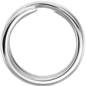 10mm OD 14gauge Solid 950 PLATINUM Round Split Jump Ring Clasp Charm Keychain US - Picture 1 of 3