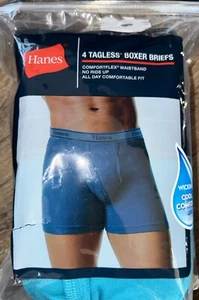 Hanes ~ 4-Pair Mens Boxer Briefs Underwear Cotton Multicolor (A) ~ XL (40-42) - Picture 1 of 3