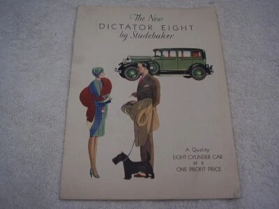 STUDEBAKER DICTATOR 8 1929 FOLLETO ORIGINAL ENVÍO GRATUITO Foto 1 de 3