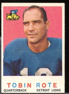 1959 Topps Football #170 Tobin Tate - Foto 1 di 2