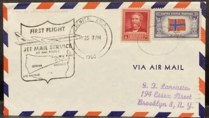 Stati Uniti 1960 busta primo volo First Flight JET MAIL SERVICE Los Angeles-NY - Foto 1 di 2