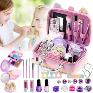 Kinderschminke Schminkkoffer Mädchen 30 PCS Schminke Kinder Make up Set Geschenk - Bild 1 von 15