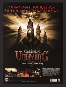 Clive Barker's Undying PC Game 2001 Big Box Promo Pubblicità Stampa Arte Poster - Foto 1 di 1
