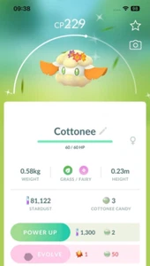 Pokémon Shiny Cottonee trägt Blumenkrone - MlNl P T C - Beschreibung lesen - Bild 1 von 1