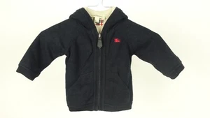 BURBERRY FELPA MAGLIA CON CAPPUCCIO REVESIBILE BAMBINO BIMBO 9 MESI 74 CM - Foto 1 di 6