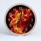 Tulup wooden clock 25fi cm wall clock kitchen clock - Fire Flower Art