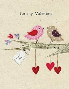 Tarjeta de felicitación (BES7151) - Día de San Valentín - Pájaros de San Valentín - Imagen 1 de 1
