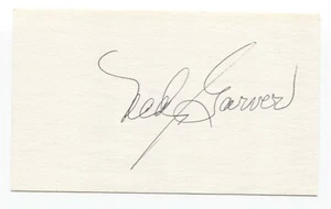 Ned Garver Signed 3x5 Index Card Baseball Autographed Signature - Picture 1 of 2