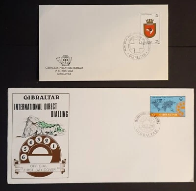 Gibraltar Stamps 1982 & 1984 Int Direct Dualling FDC & Sick Berth Branch (w) - Image 1 of 2