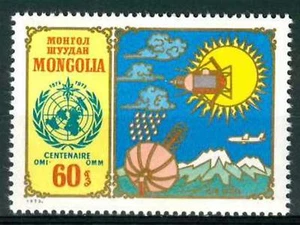 MONGOLIA - PA - 1973 - Centenario della cooperazione meteorologica internazional - Picture 1 of 1