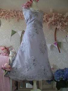 Monsoon size 18 grey floral lace dress wedding occasion - Picture 1 of 7