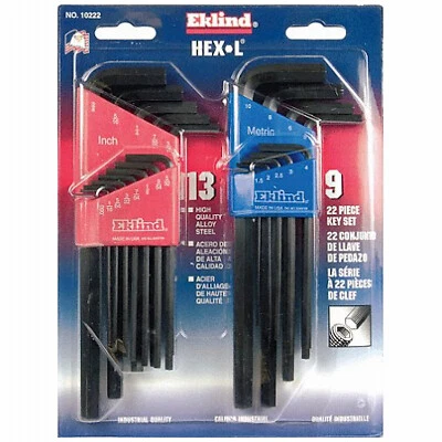 Eklind 17322 Ball End Hex Key Set Pieces 22 S17 M7