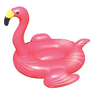 Riesiger rosa Flamingo 78 Zoll aufblasbares Ride-On Pool Spielzeug - Bild 1 von 3